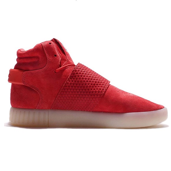 Adidas tubular invader Strap red suede sneakers - Picture 7 of 8